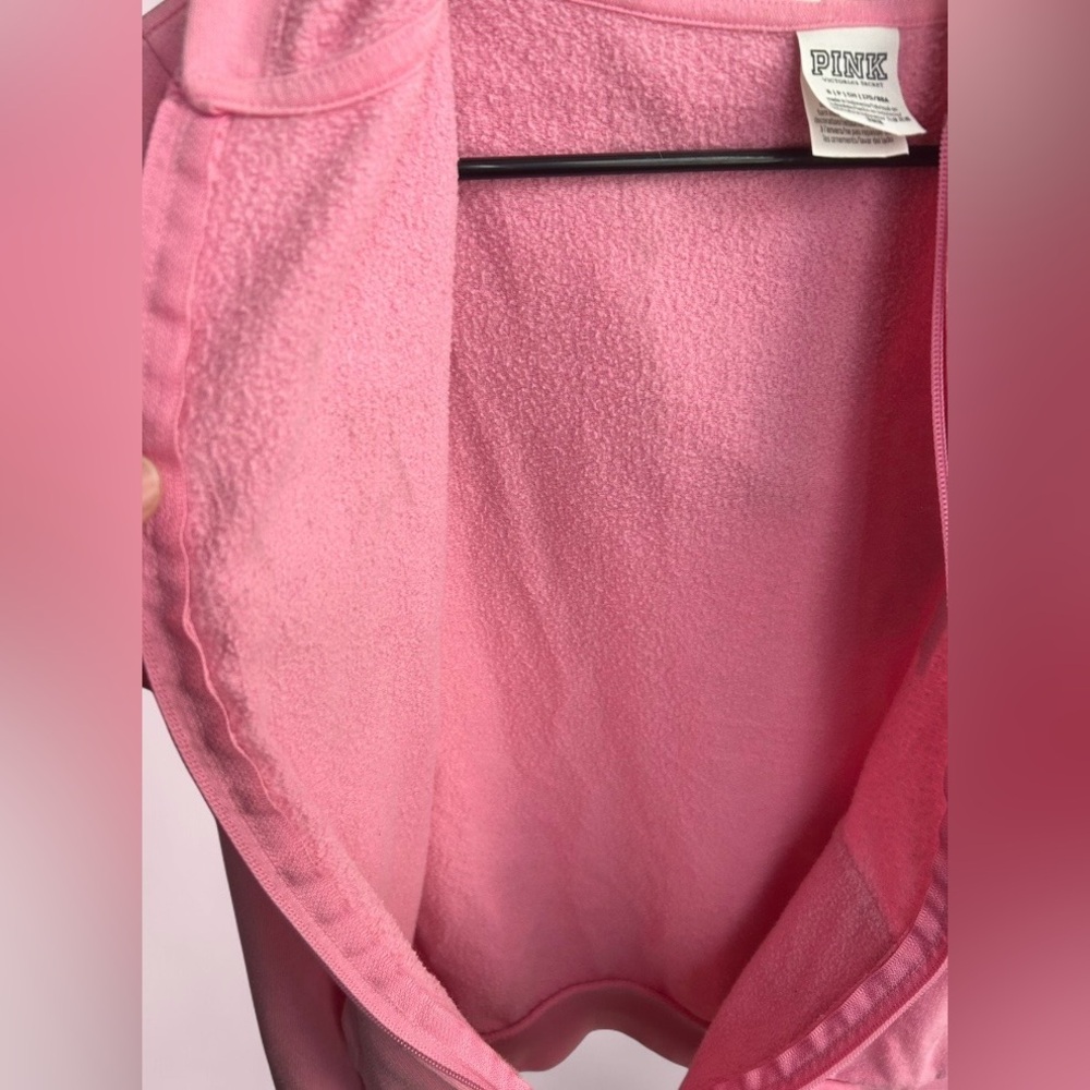 PINK Victoria’s Secret Pink Full Zip Hoodie Size Small - Picture 4 of 5